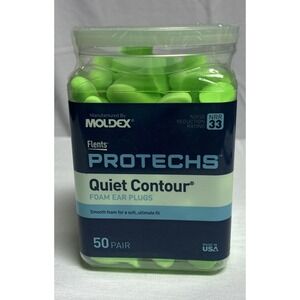 Flents Protechs Quiet Contour Foam Ear Plugs 50 Pair- NEW- (NRR-33)